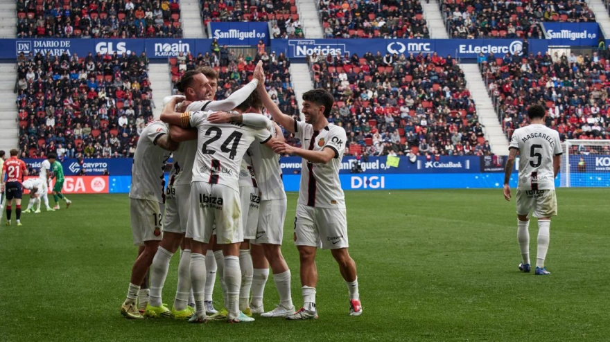 Gol del Mallorca en Pamplona