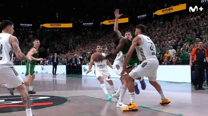 La polémica falta sobre Sylvain Francisco en el Zalgiris-Real Madrid