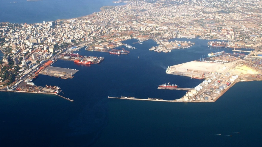 Vista aérea del puerto de Dakar, en Senegal