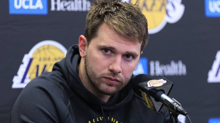 Luka Doncic, durante una rueda de prensa