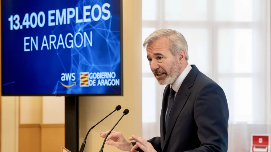 Azcón anuncia las nuevas inversiones de Amazon.