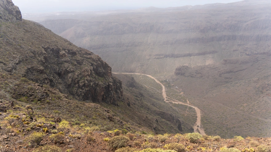 Barranco de Fataga, en Arteara, sur de Gran Canaria