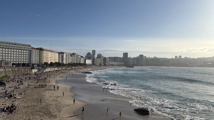 Playa del Orzán, en A Coruña