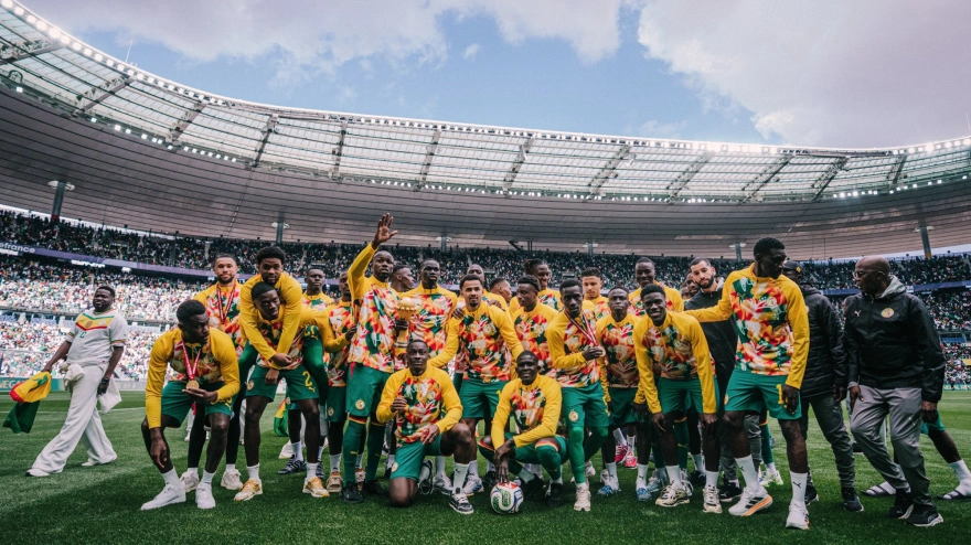 Los jugadores de Senegal celebra la victoria de la Copa de África