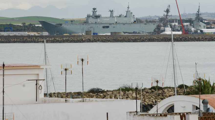 Imagen de la base militar de Rota tras la negativa de Sánchez a cederlas para apoyo a las operaciones contra Irán.