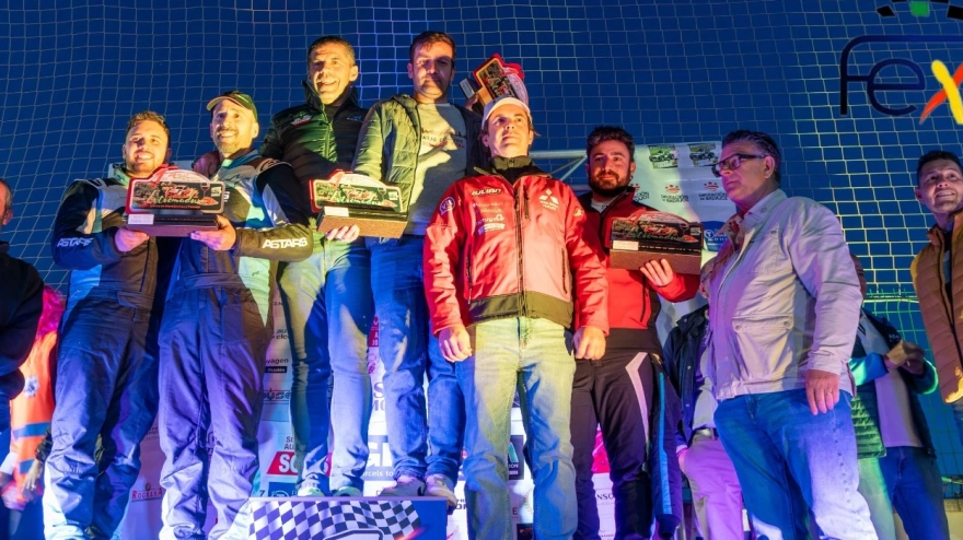 Podio de la velocidad en el Rallysprint Corazón de Extremadura
