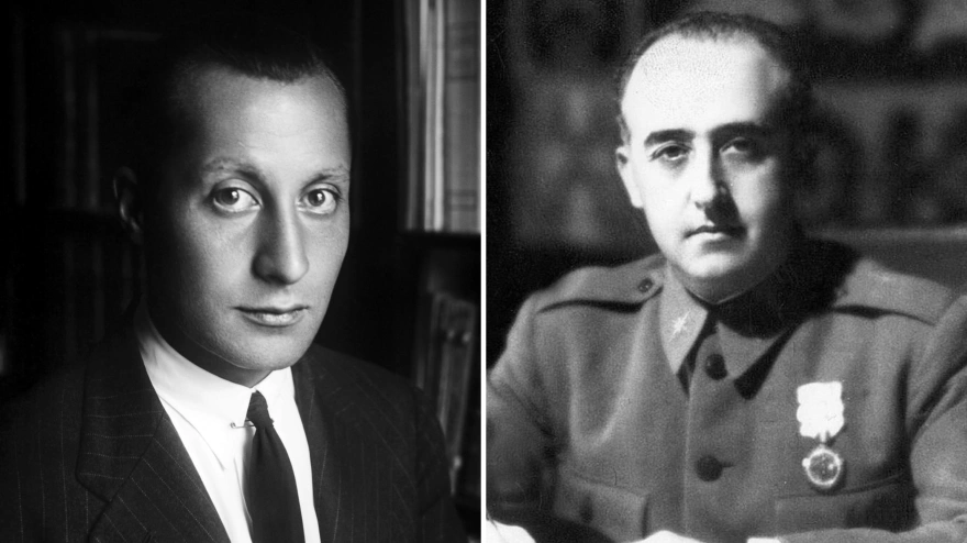 Composición de José Antonio Primo de Rivera y Francisco Franco