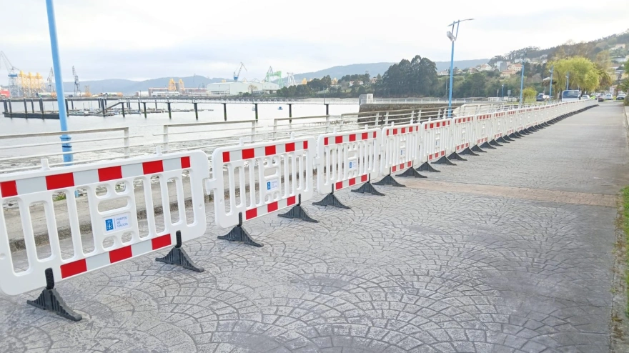 Zona ya balizada en Barallobre