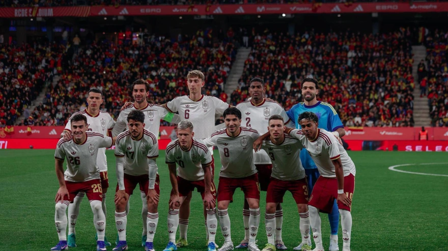 Once inicial con el que España se midió a Egipto en Cornellá este martes.