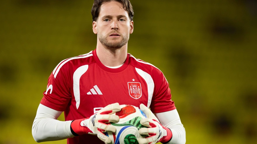 Alex Remiro fue el único de los cuatro porteros convocados por De la Fuente que no ha jugado un minuto.