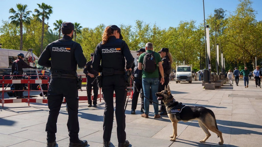 Imágenes de la muestra de las fuerzas policiales.