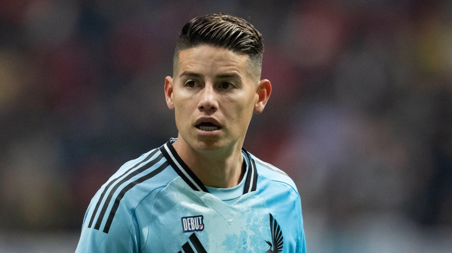 James Rodríguez, con la camiseta de Minnesota United