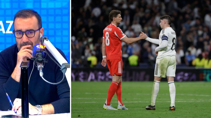 Juanma Castaño y los jugadores del Bayern y Real Madrid