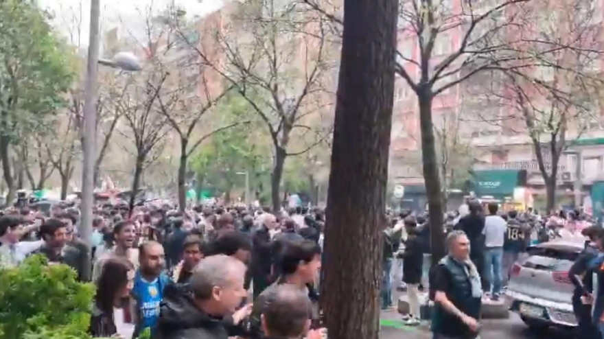 Fragmento del vídeo en el que se aprecian los cánticos de musulmán el que no bote.