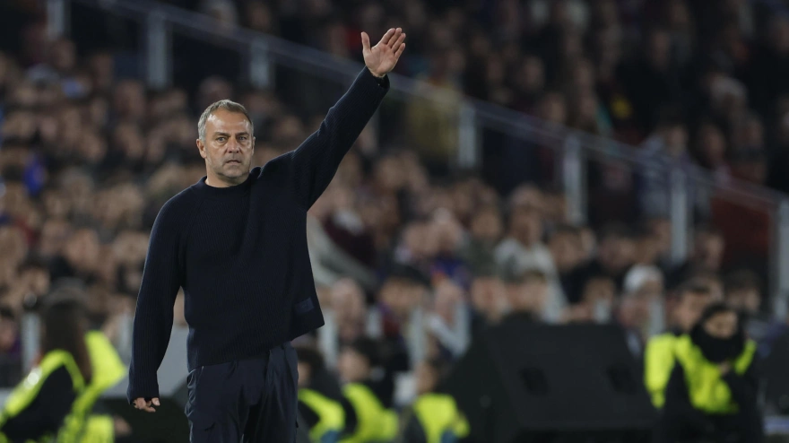 Hansi Flick, en el Barcelona - Atlético de Madrid