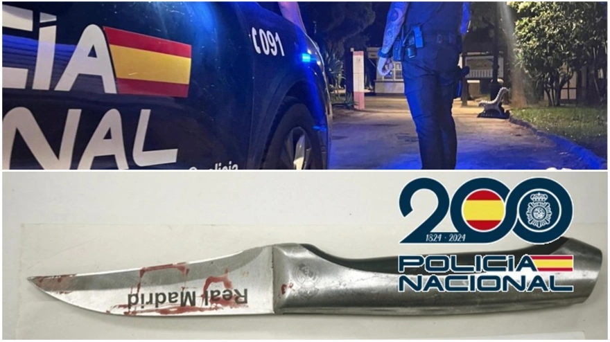 Detenido en Málaga por rajar la cara a un hombre que le increpó por golpear el mobiliario urbano y los vehículos aparcados en la calle