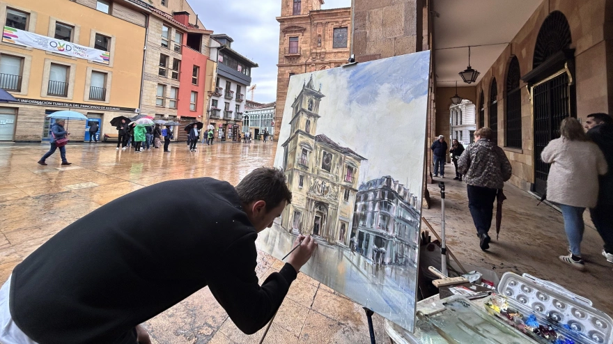 Un participante refleja en su obra la iglesia de San Isidoro