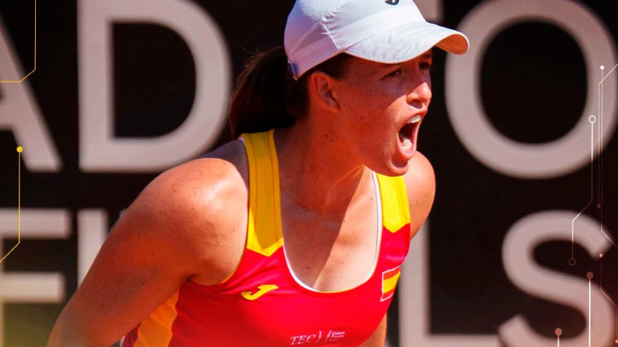 Kaitlin Quevedo fue la estrella de España en la eliminatoria ante Eslovenia.