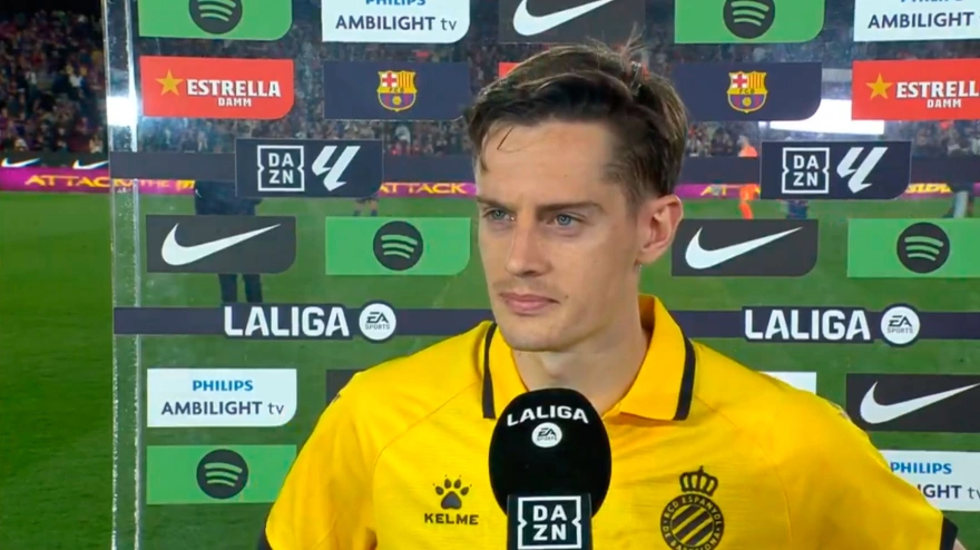 Pol Lozano, en el micrófono de DAZN