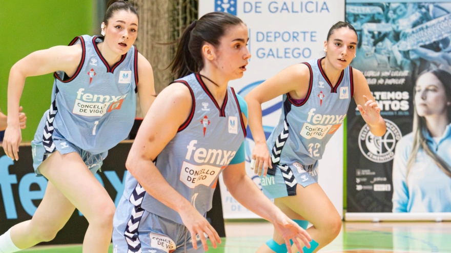 Las jugadoras del Celta Femxa Zorka en el partido ante Santfeliuenc
