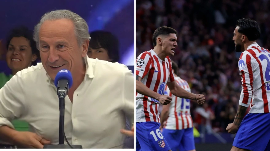 Petón y jugadores del Atlético de Madrid