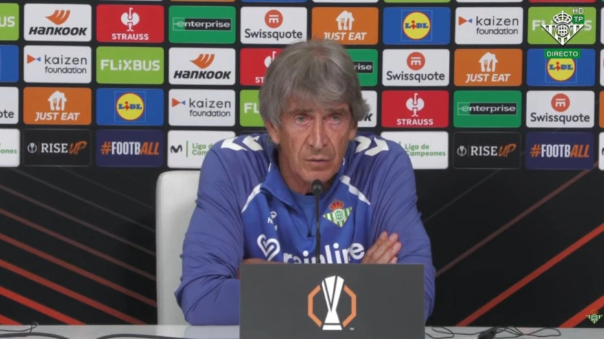 Pellegrini en la previa del encuentro de vuelta ante el Sporting de Braga