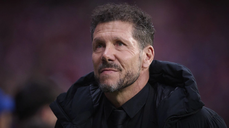 Simeone, durante el Atlético-Barcelona de la Liga de Campeones