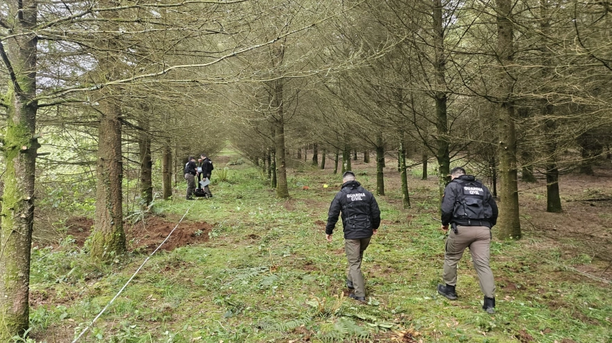 Operativo de búsqueda del cuerpo de Enrique Bolívar en el municipio de Abadín