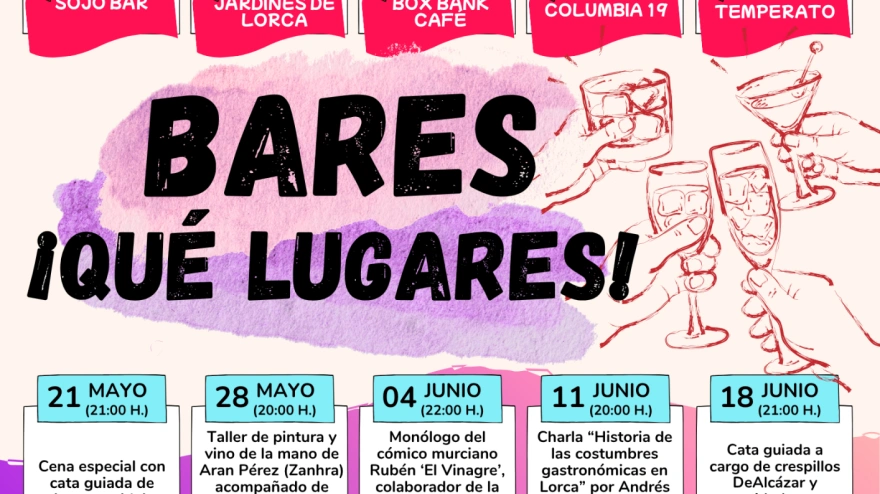 Cartel de actividades organizadas por HOSTELOR