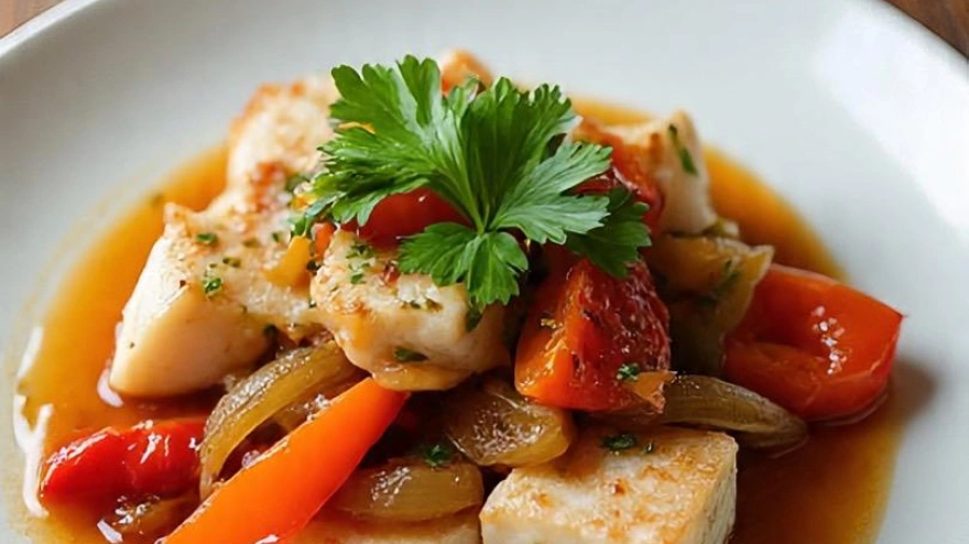 Bacalao con piperrada