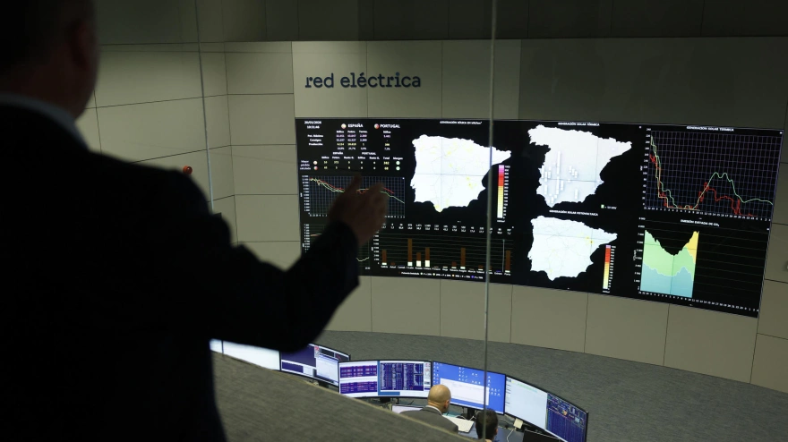 Vista del centro de control electrico (Cecoel) de Red Eléctrica en Madrid