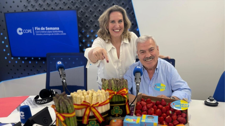 Luis Pacheco, frutero, en los estudios de COPE