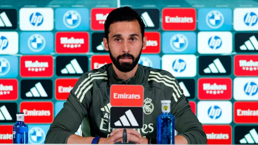 Álvaro Arbeloa, en la rueda de prensa previa a recibir al Alavés