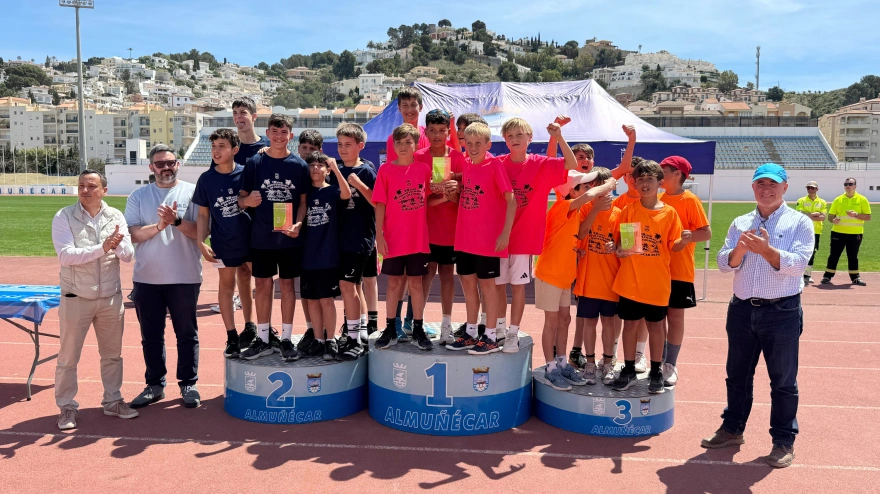 Uno de los podios en la gran final del XI Atletismo Escolar