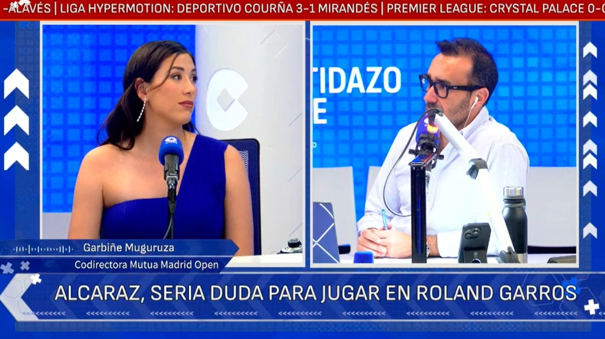 Garbiñe Muguruza, en El Partidazo de COPE junto a Juanma Castaño
