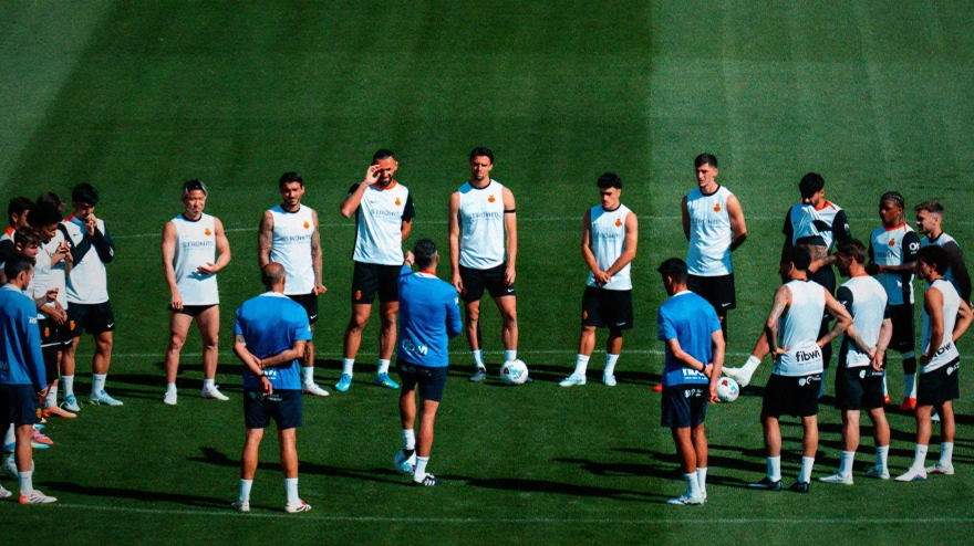 Imagen del último entrenamiento antes de recibir al Valencia