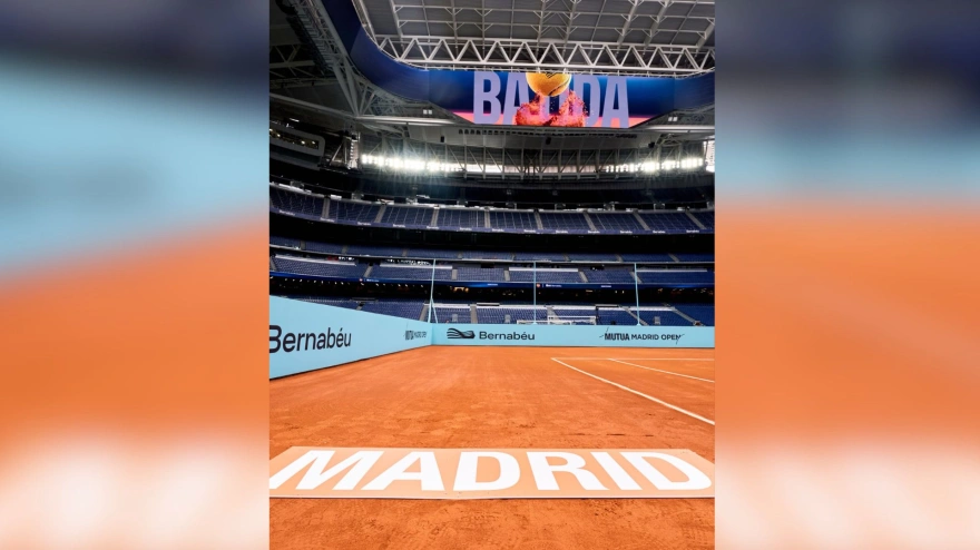 Imagen de la pista del Santiago Bernabéu.