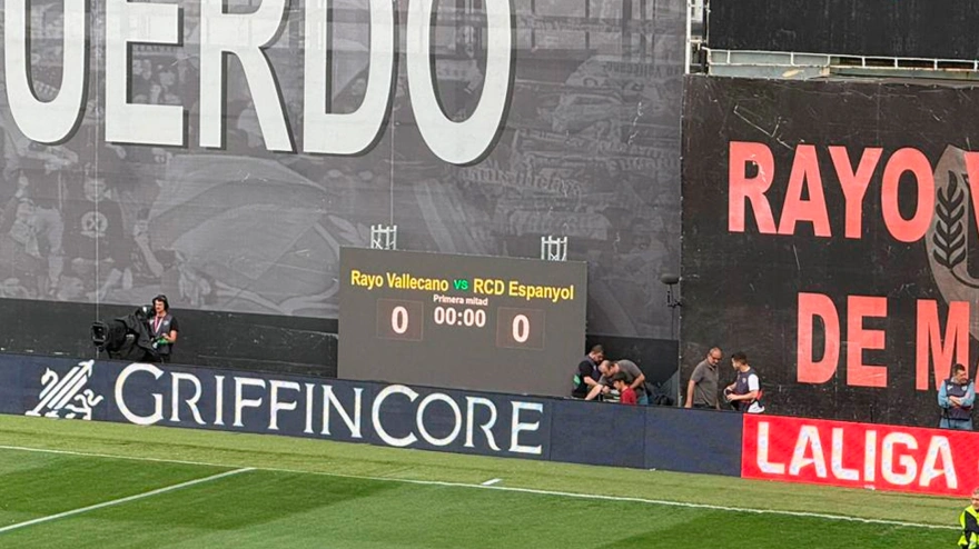 Videomarcador provisiona en el Estadio de Vallecas para el Rayo-Espanyol