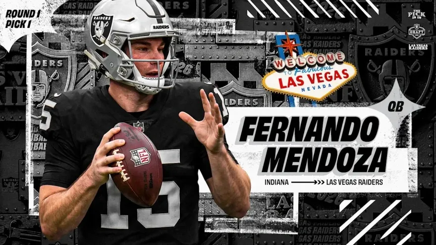 El QB de origen cubano ha sido elegido número 1 del Draft por Las Vegas Raiders.