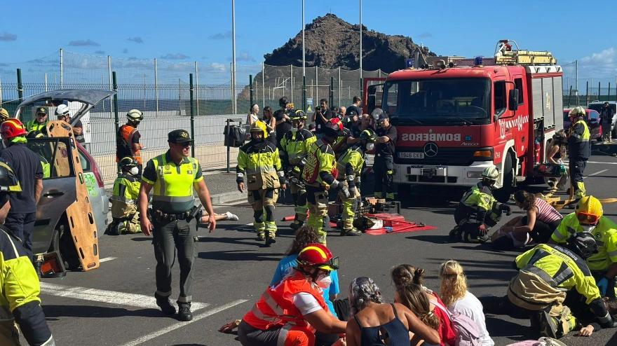 Simulacro en Garachico en septiembre de 2025