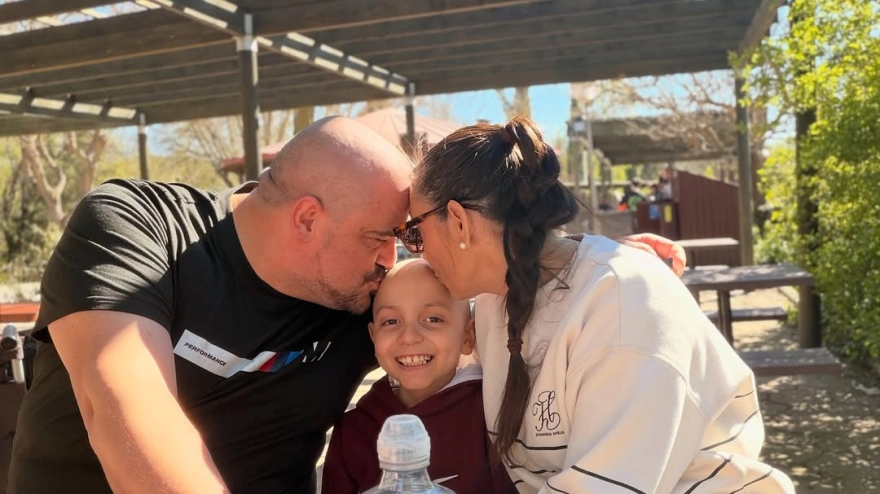 Elías Herrero junto a su familia