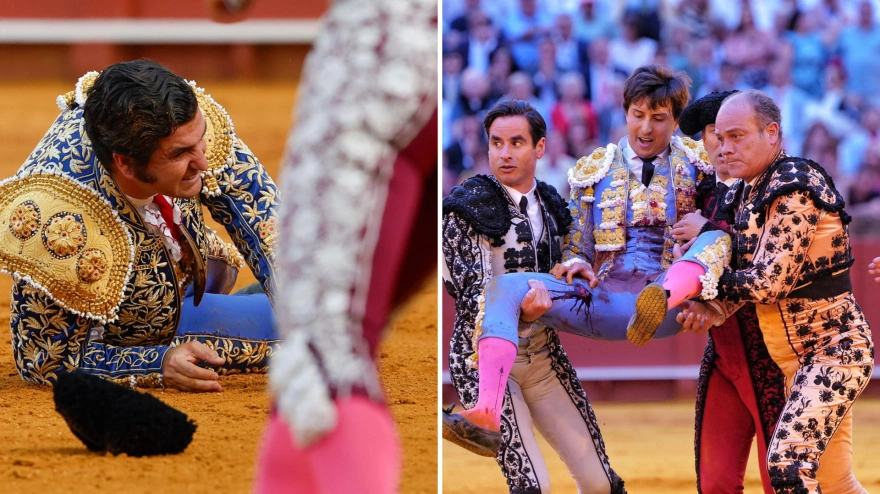 Morante de la Puebla y Roca Rey heridos en la Real Maestranza de Sevilla en la Feria de Abril