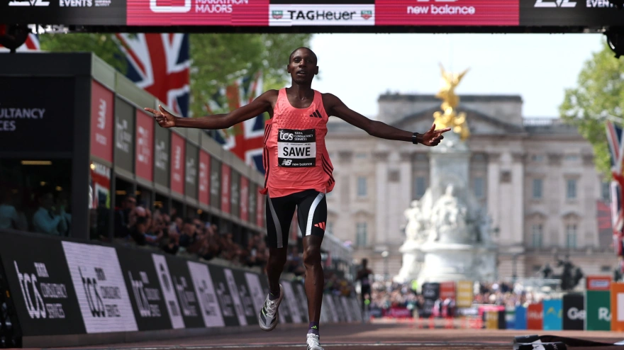 Sabastian Sawe, tras llegar a la maratón de Londres