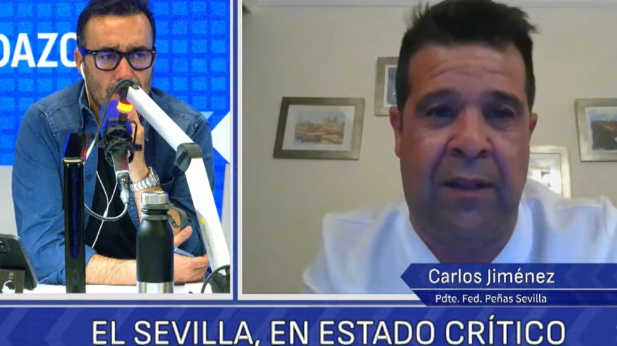 Carlos Jiménez, presidente de la federación de peñas del Sevilla