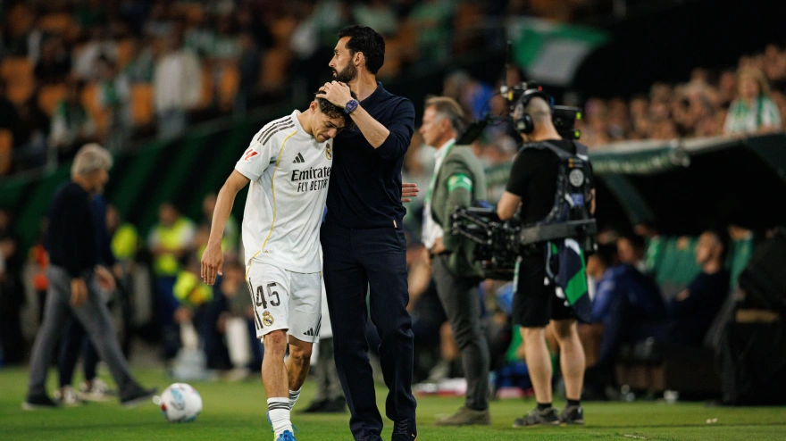 Thiago Pitarch, tras ser sustituido el pasado viernes en el Betis-Real Madrid