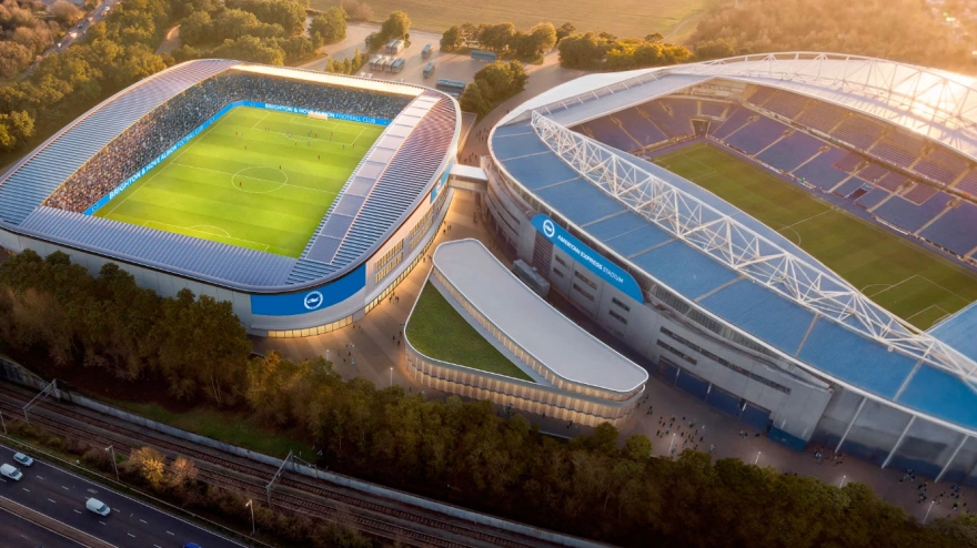 Imagen del estadio del Brighton para su equipo femenino