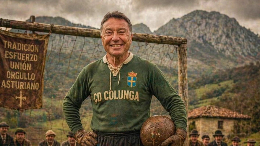 Ángel Mateos, portero del CD Colunga