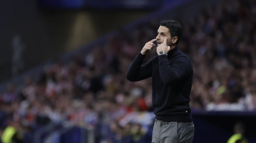 Mikel Arteta, durante el Atlético-Arsenal
