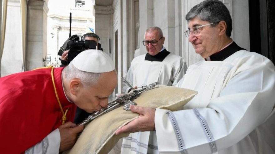 El Papa durante su visita a Pompeya en su primer aniversario como Pontífice
