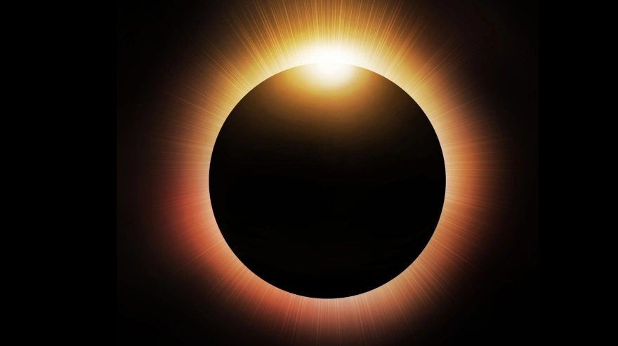 Así será como se verá el eclipse de manera momentánea.